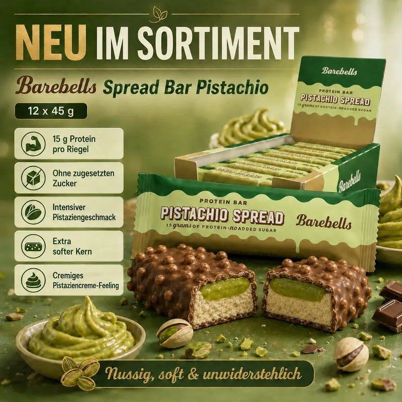 Barebells Spread Bar 12x45g - Pistachio Spread - SKU 127009-003