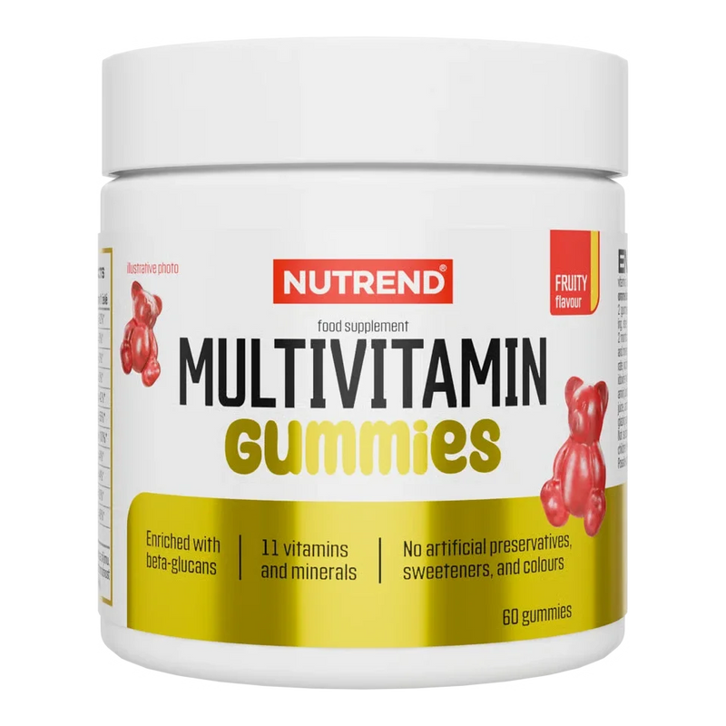 Nutrend Multivitamin Gummies Fruity 60 Stück – Vitamine & Mineralstoffe mit Vitamin C, D, Zink & Selen