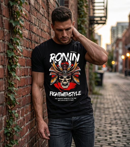 Detailaufnahme Ronin Print – Fightwood Kampfsport Streetwear