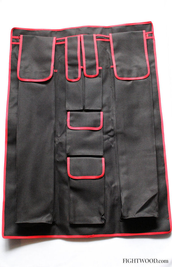 Fightwood Arnis Equipment Bag XL to roll up - Black and Red