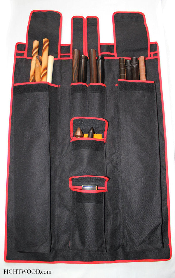 Fightwood Arnis Equipment Bag XL to roll up - Black and Red