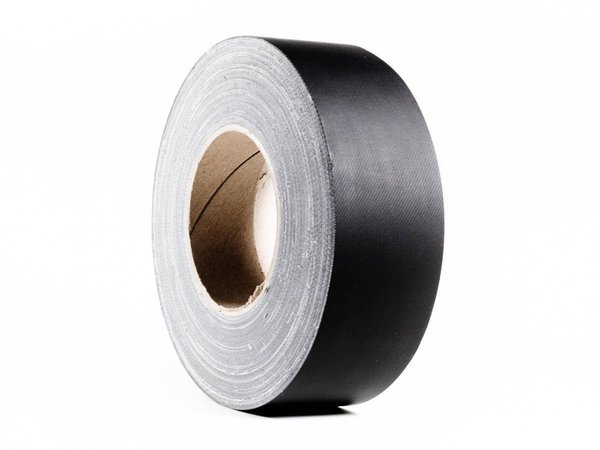 Professional fabric tape, matt black 50mm x 50m