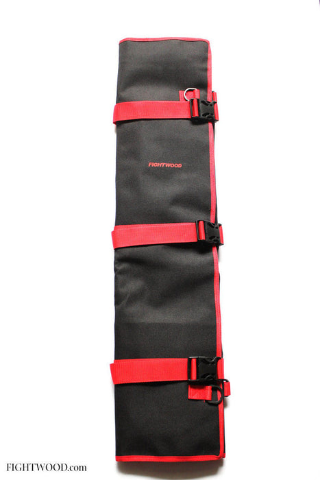 Fightwood Arnis Equipment Bag XL to roll up - Black and Red