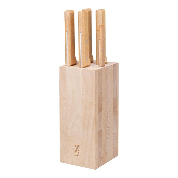 Opinel knife block PARALLELE MEAT with 5 knives