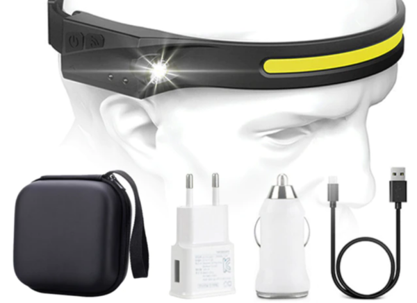 LED headlamp with WAVE CONTROL + accessories