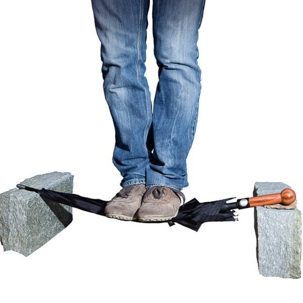 Selbstverteidigungsschirm inklusive zwei Gummikappen - Set