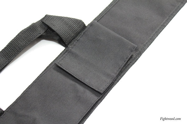 Long Staff Bag – 128 or 182 cm – Black Nylon Carry Case for BO or JO Sticks – with Accessory Pocket