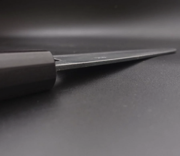 Santoku Blue Steel #2 Kurouchi Damascus Steel Shitan Handle 165mm