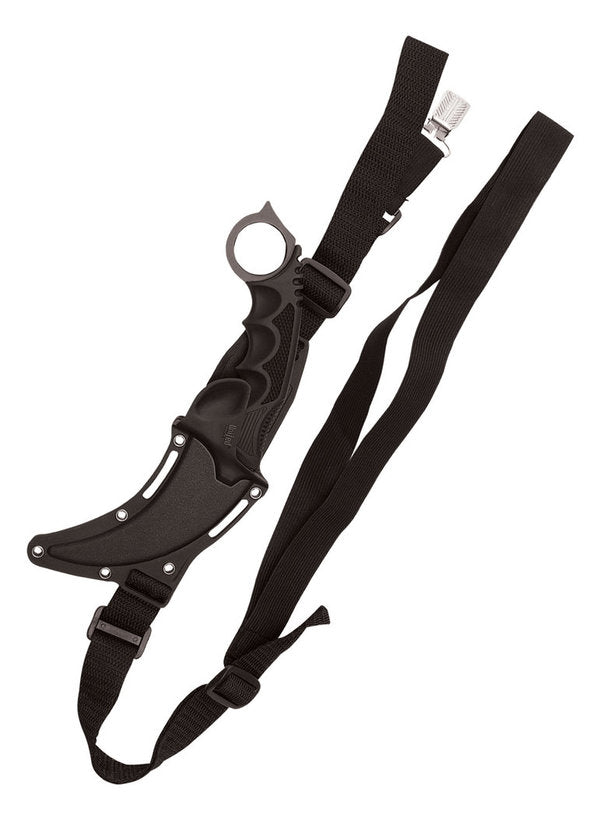 Honshu Karambit Knife, Black, with Shoulder Strap