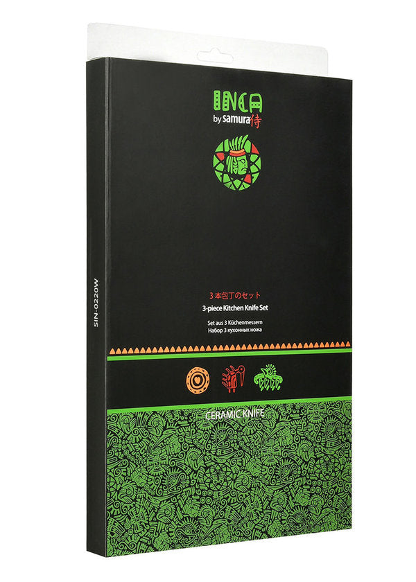 Samura INCA, set of 3 kitchen knives, ceramic knives