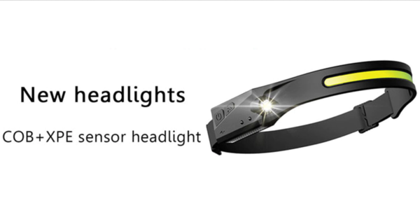 LED headlamp with WAVE CONTROL + accessories