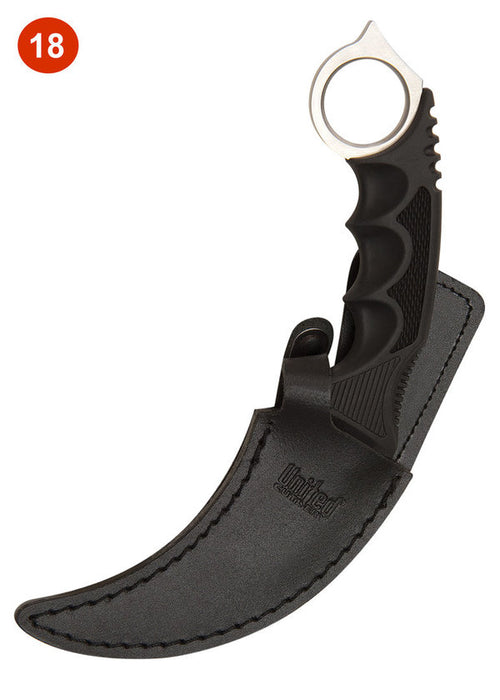 Honshu Karambit-Messer, Silberfarben, mit Stiefelscheide