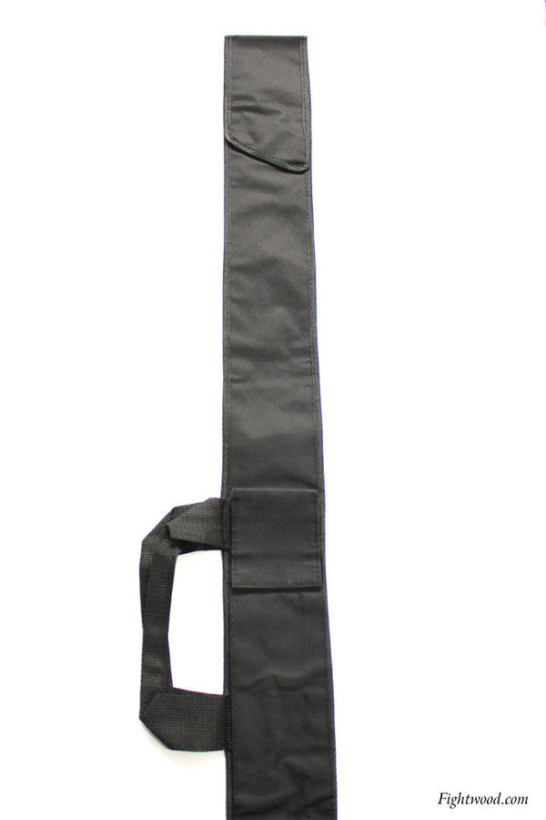 Long Staff Bag – 128 or 182 cm – Black Nylon Carry Case for BO or JO Sticks – with Accessory Pocket