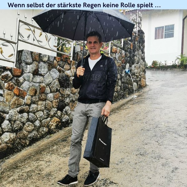 Selbstverteidigungsschirm inklusive zwei Gummikappen - Set