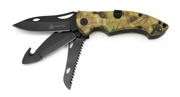 PUMA XP Trifecta 3-blade lock knife, camo