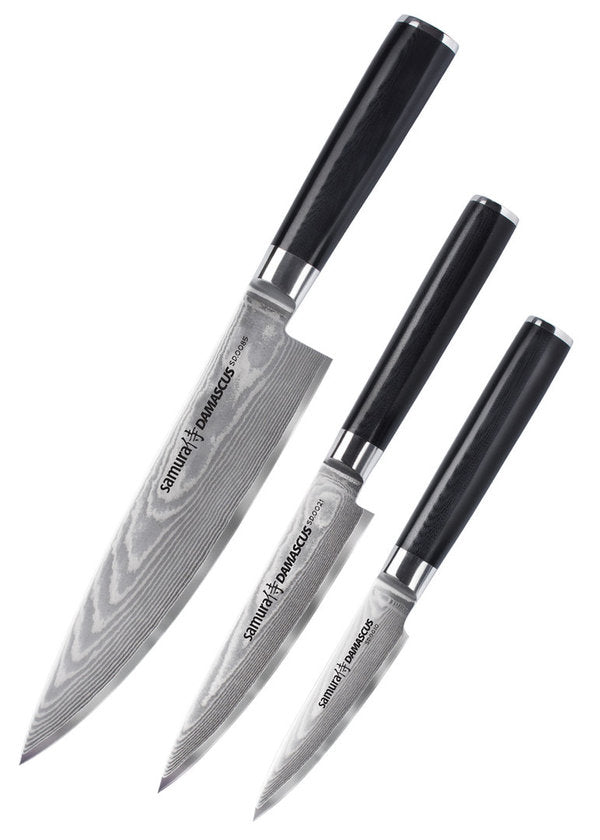 Samura DAMASCUS chef's knife set 3-piece
