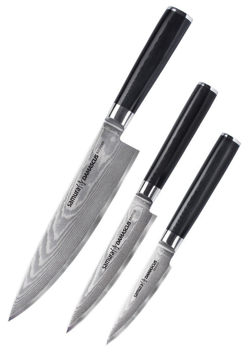 Samura DAMASCUS chef's knife set 3-piece