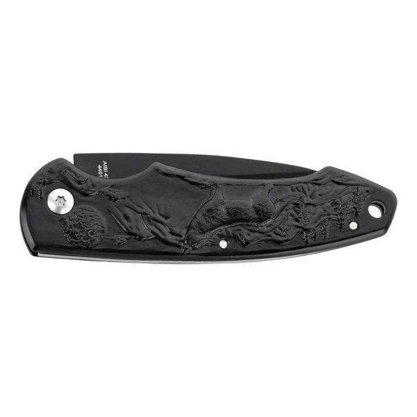 CJH pocket knife, Wolf, black