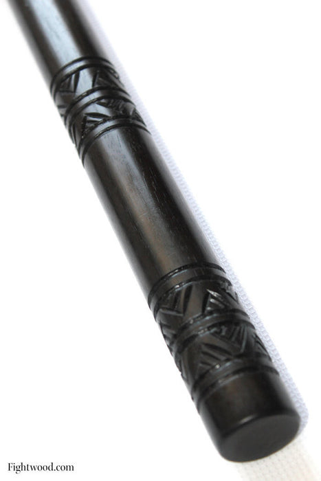 Kamagong stick with hand engraving