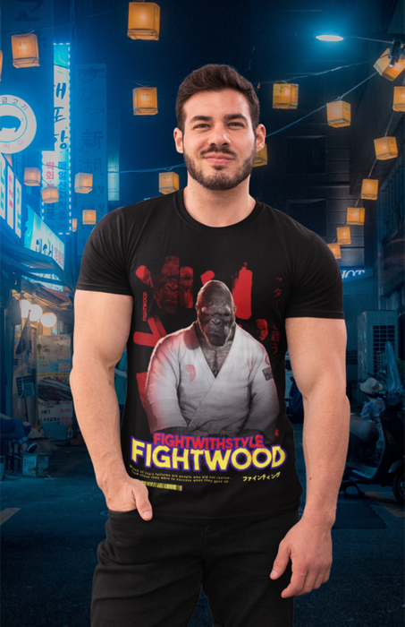 Fightwood Fightwithstyle Gorilla Black - Men's Premium T-Shirt