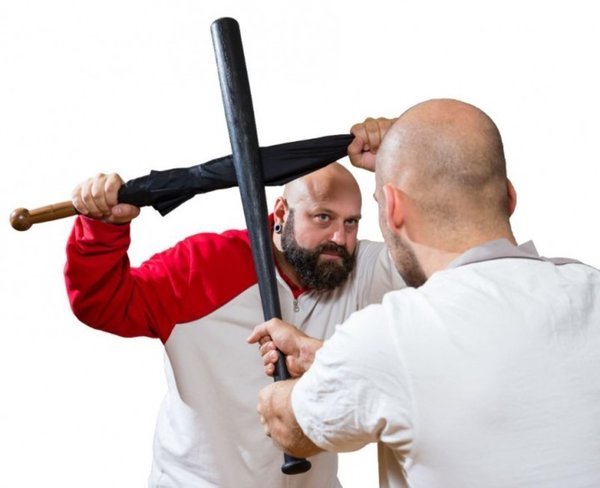 Selbstverteidigungsschirm inklusive zwei Gummikappen - Set