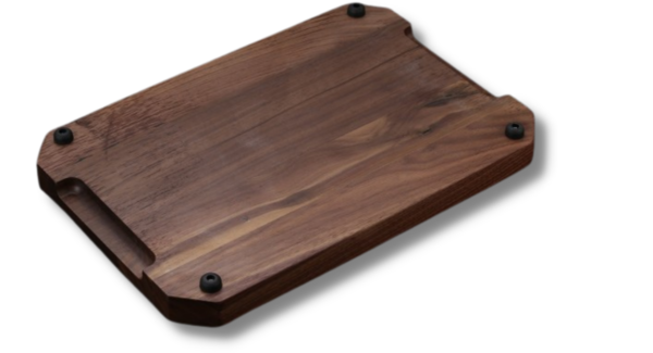 PUMA Walnut Cutting Board 45x30cm – Solid Wood with Juice Groove & Non-Slip Feet