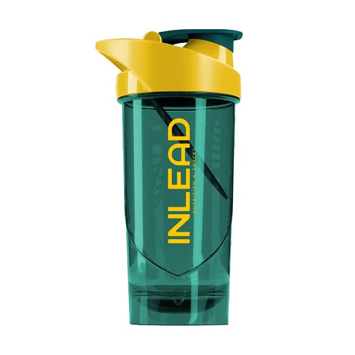 INLEAD Shieldmixer Green Yellow 700 ml Tritan Shaker für Proteinshakes
