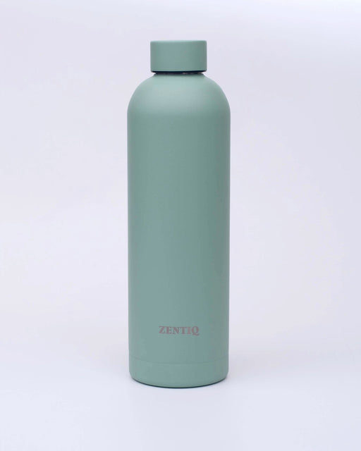 Isolierte Edelstahl Trinkflasche Grün für Sport Yoga Pilates und Alltag