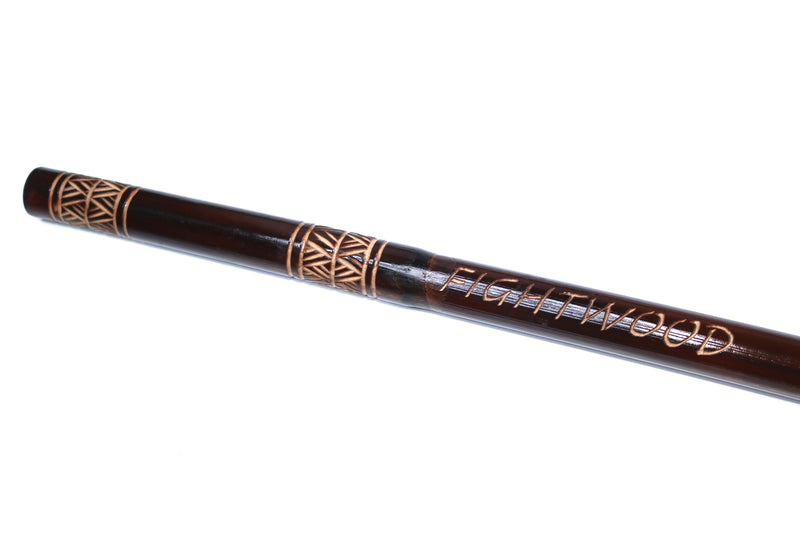 Philippinischer Escrima Stock aus Rattan mit natürlicher Schale und Gravur
