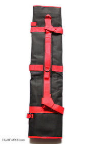 Schwarz-rote Fightwood Kampfsport Tasche mit verstellbarem Schultergurt