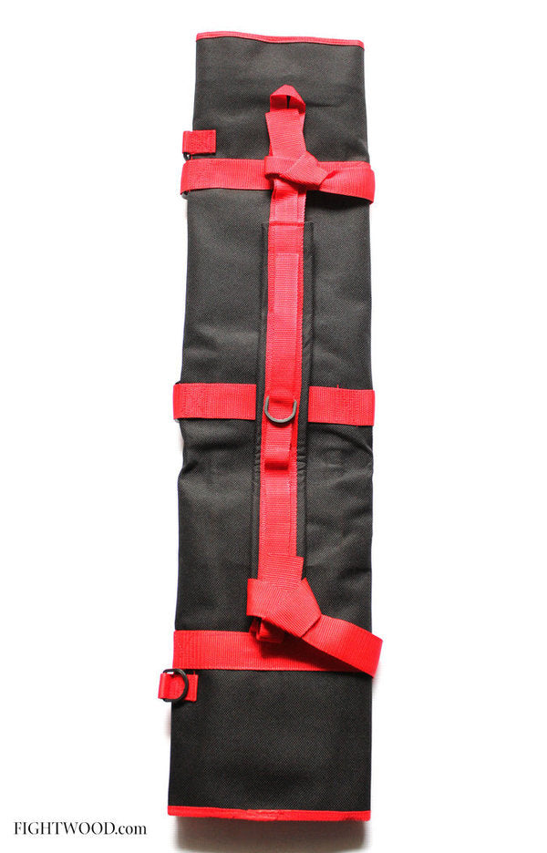 Schwarz-rote Fightwood Kampfsport Tasche mit verstellbarem Schultergurt