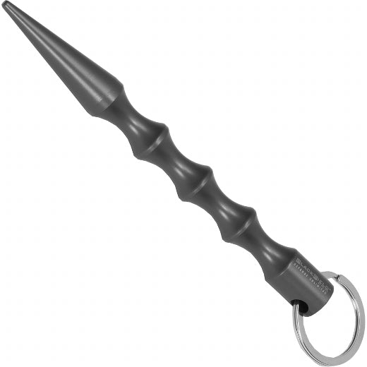 BlackField Kubotan Stahl Titanium aus Edelstahl, 14 cm, titanbeschichtet mit Schlüsselring