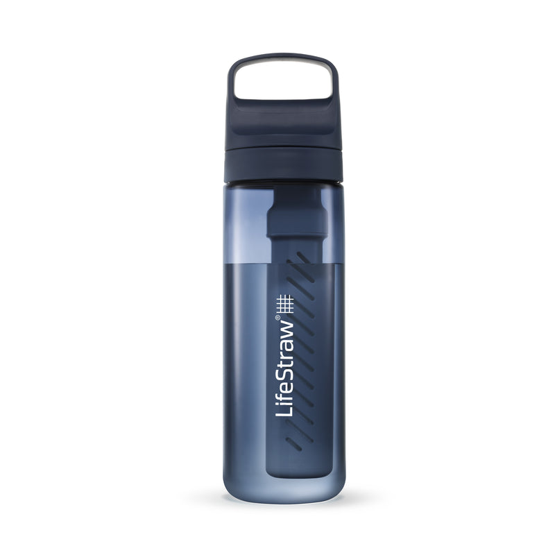 LifeStraw Go 650 ml Filter-Trinkflasche 2-Stufen blau Vorderansicht