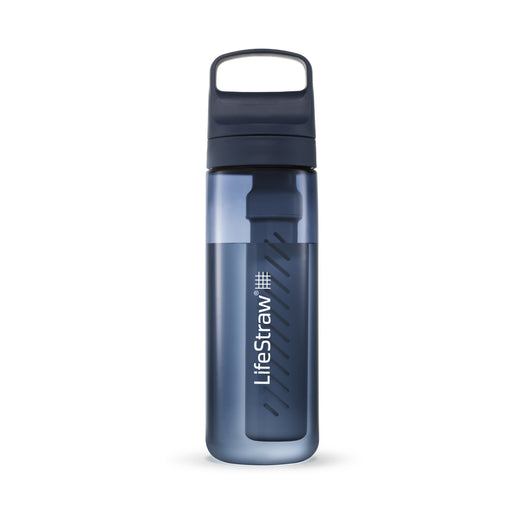 LifeStraw Go 650 ml Filter-Trinkflasche 2-Stufen blau Vorderansicht