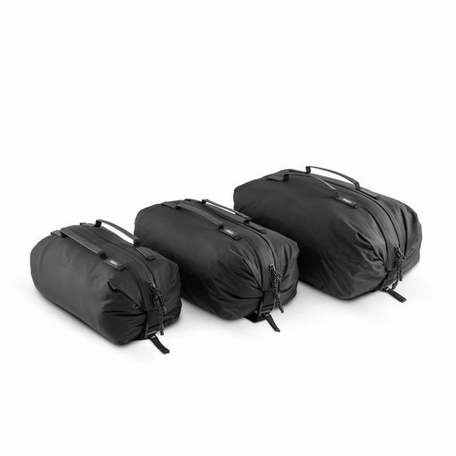 Matador Gear Cube 3er-Pack in Schwarz mit drei komprimierbaren Packwürfeln