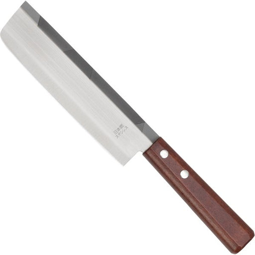 Nakiri Kochmesser 165 mm mit Edelstahlklinge und Holzgriff