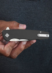 Ergonomischer schwarzer G10-Griff des Ocaso Strategy Taschenmessers