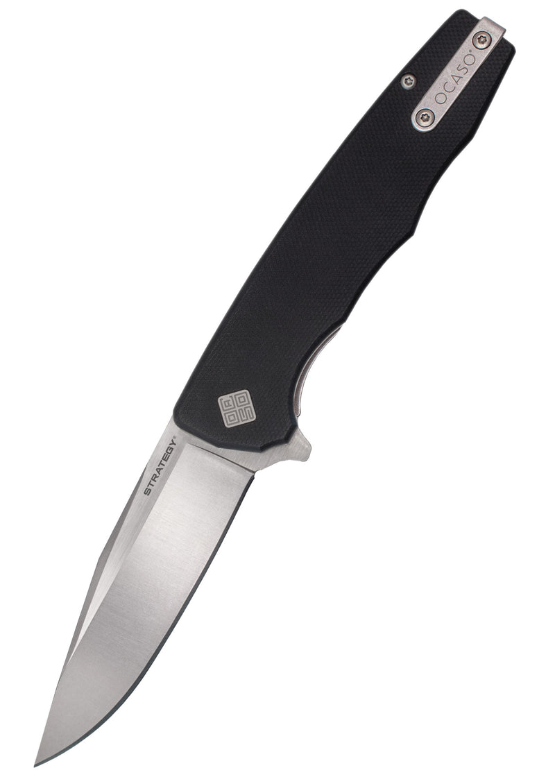 Ocaso Strategy Taschenmesser mit Böhler K110 Klinge und schwarzem G10-Griff