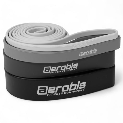 Powerbands 2.0 4er-Set aus Silikon, latexfrei, 100 cm mit Nylon-Beutel