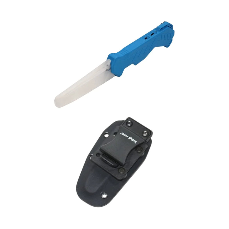 Aku-Strike Mimics T-16 Trainingsmesser (Griff blau) + Kydex-Scheide – SET