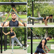 Satz von 5 regulierbaren Stretchbändern mit Accessoires und Übungsleitfaden Rebainer InnovaGoods - Fightwood