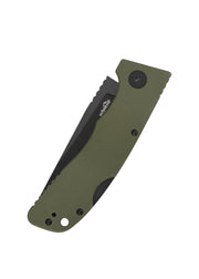 Grüner G-10 Griff des Schnitzel KVAR Taschenmessers mit umsetzbarem Clip