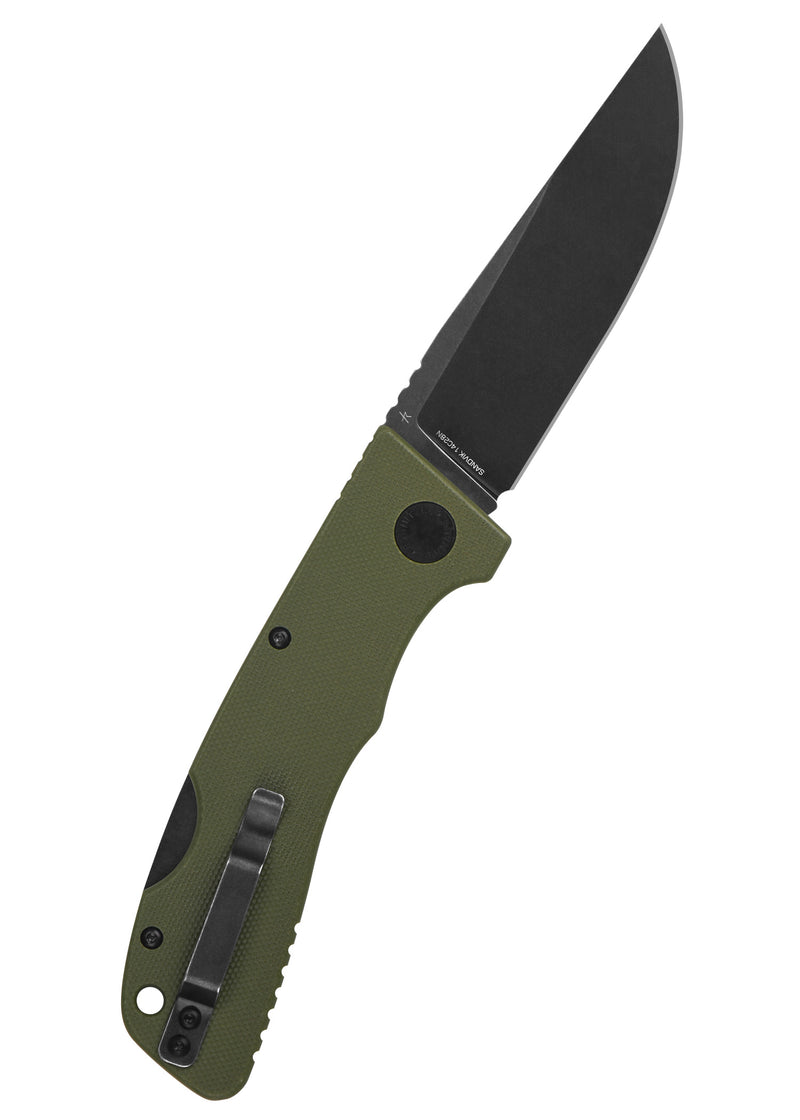 Schnitzel KVAR Zweihandmesser mit Blackwashed-Finish und Back-Lock Verriegelung