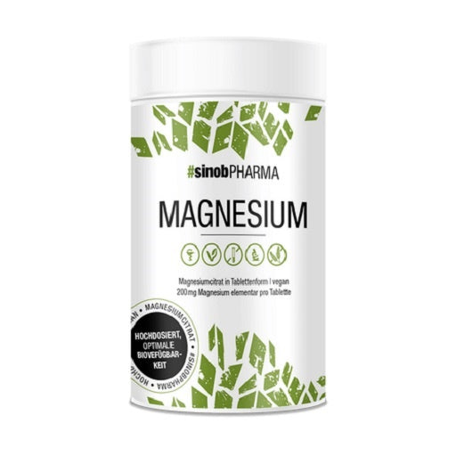 Sinob Magnesium Citrat 200 mg 120 vegane Tabletten