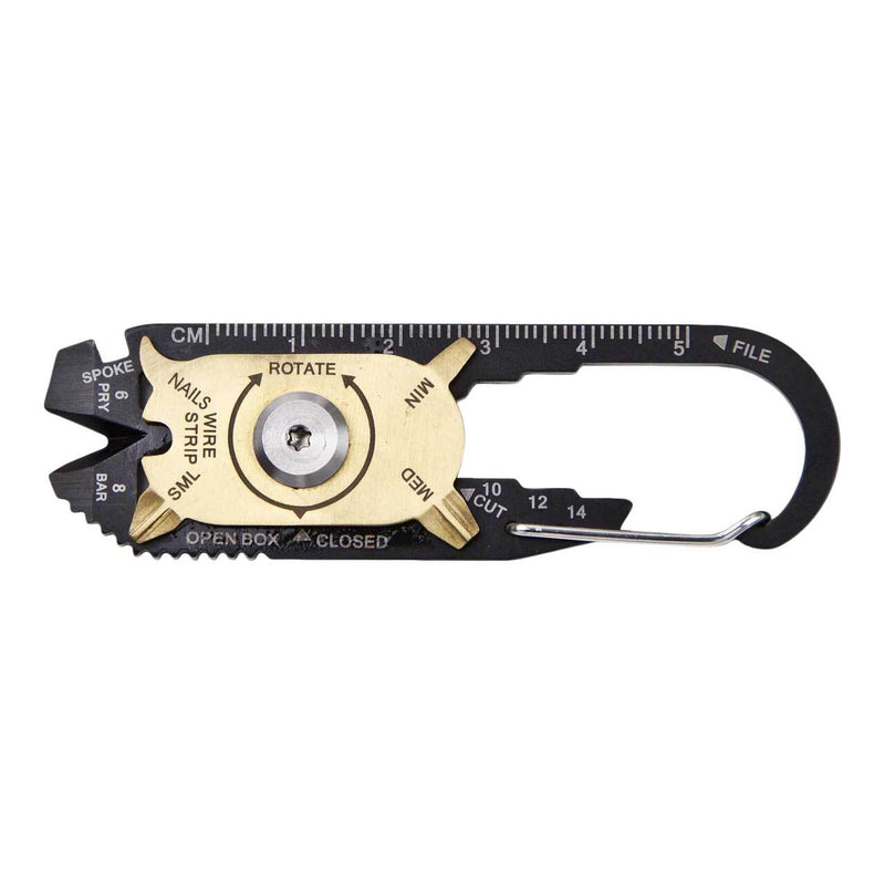 True Utility FIXR Multitool 20-in-1 Karabiner TU200B mit Leder-Etui
