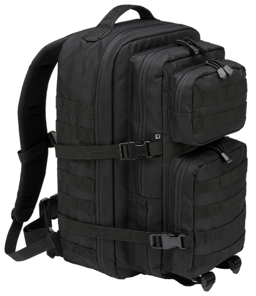 US Cooper Rucksack Large 40 L Schwarz mit MOLLE und 15″ Laptopfach – Frontansicht
