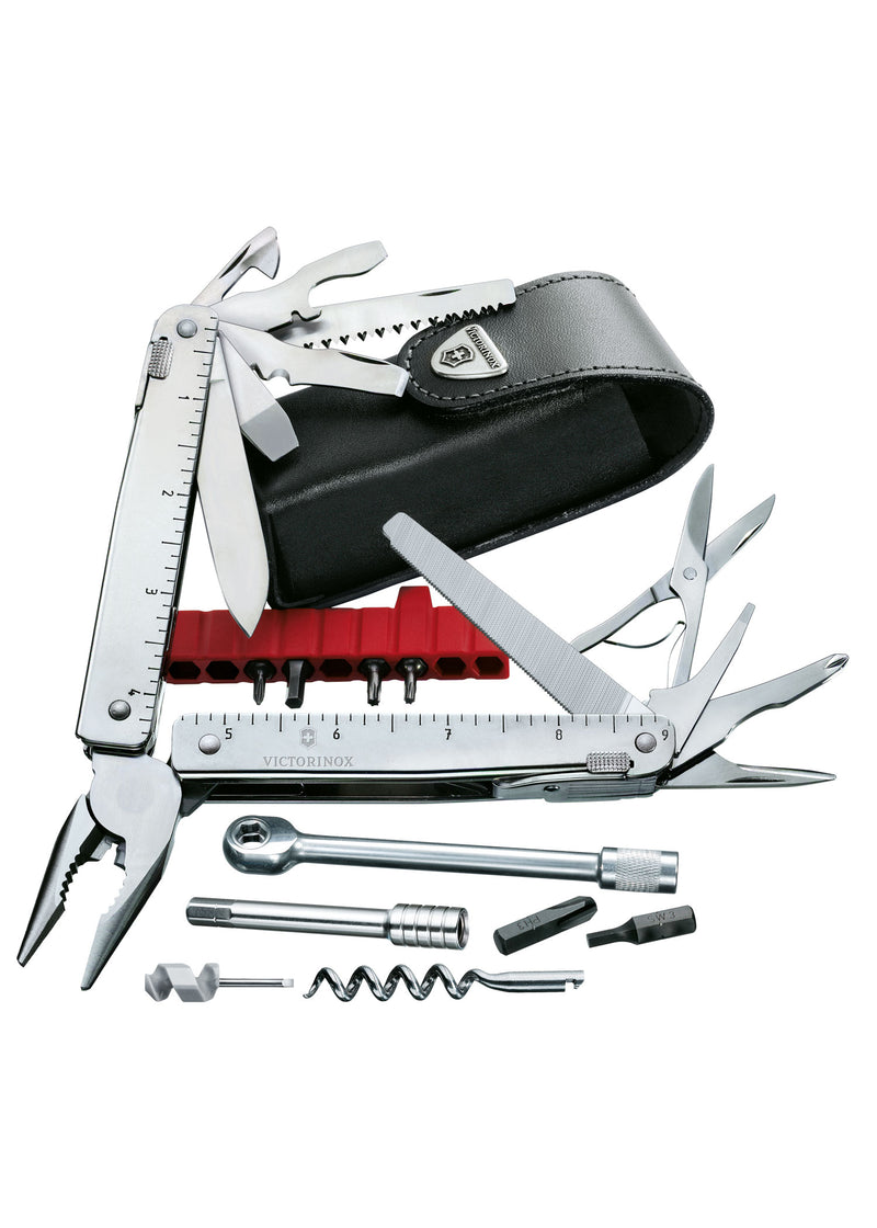 Victorinox SwissTool X Plus Ratchet mit Leder-Etui und 38 Funktionen