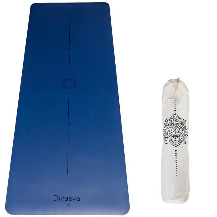 Yogamatte rutschfest – Naturkautschuk & japanisches Eco-PU | Extra lang, breit & dick, inkl. Baumwolltasche & Gurte