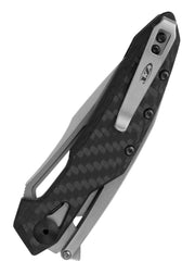 ZT 0990 Taschenmesser mit Carbon-Fiber-Griff und Stahlauflage
